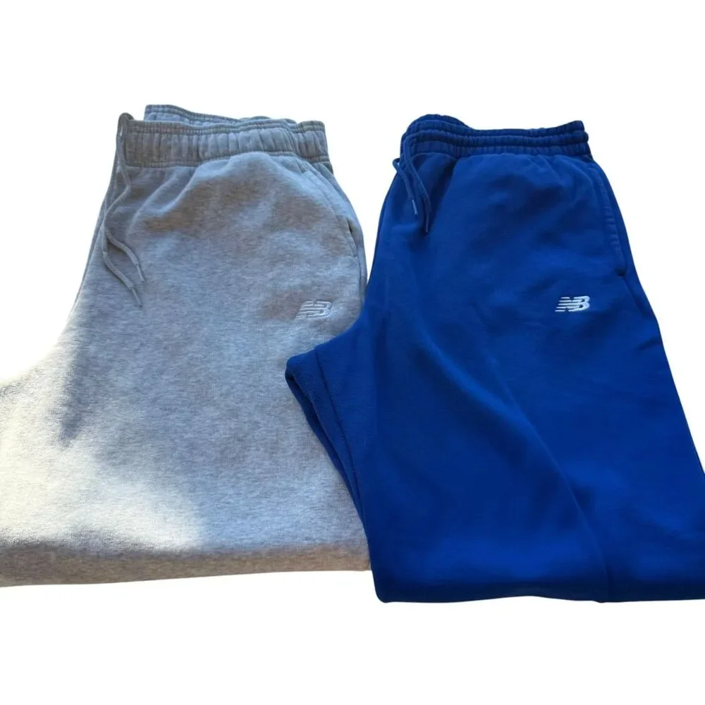 New Balance Jogger Sweatpants Lot of 2 Men's XL Gray Blue Athletic Fleece Pants